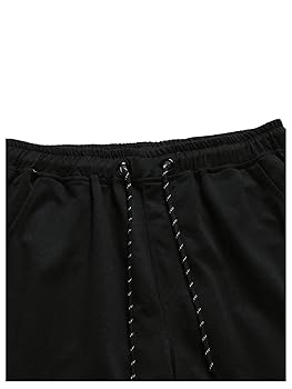 SHENHE Men's Cross Print Drawstring Waist Joggers Pants